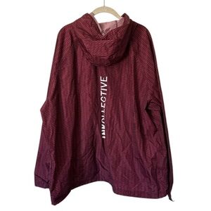 Holloway INKOLLECTIVE Windbreaker Jacket Men's 2XL Maroon Wave Pattern 1/2 Zip